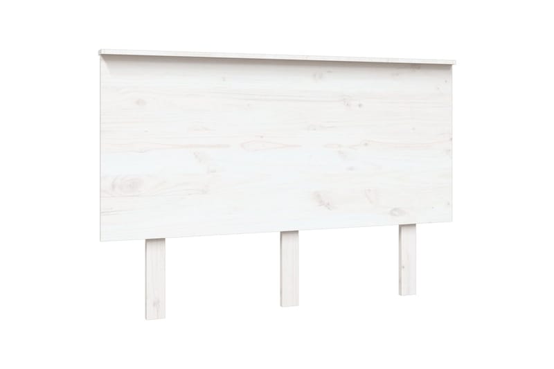 Sengegavl hvit 124x6x82,5 cm heltre furu - Hvit - Møbler - Senger - Sengetilbehør - Sengegavl