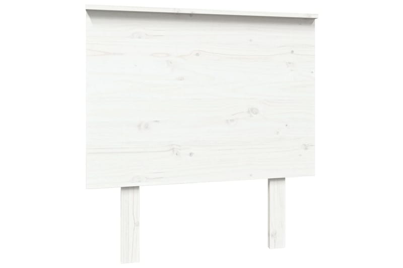 Sengegavl hvit 79x6x82,5 cm heltre furu - Hvit - Sengegavl