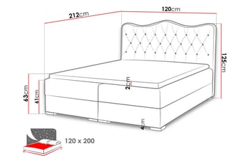 Sultan Sengpakke Kontinentalseng 120x200 cm - Svart - Møbler - Senger - Kontinentalsenger