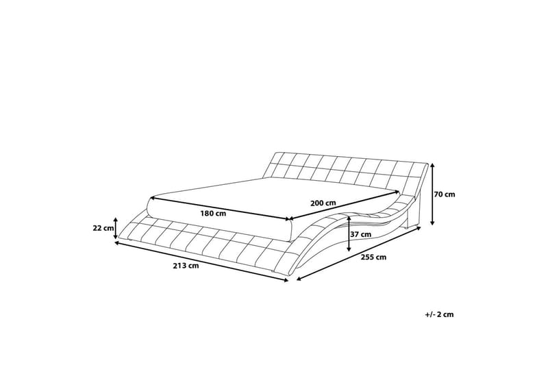 Vannseng Vichy 180 | 200 cm - Grå - Møbler - Senger - Vannsenger