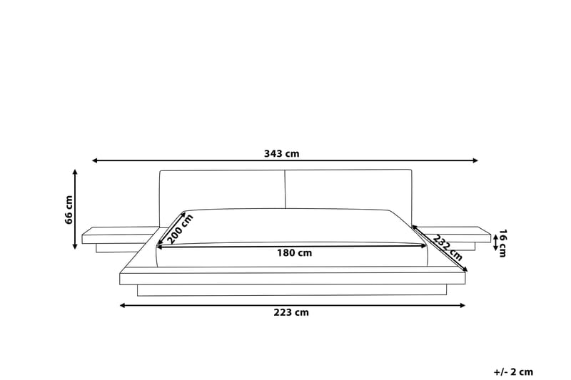 Vannseng Zen 180 | 200 cm - Hvit - Møbler - Senger - Vannsenger