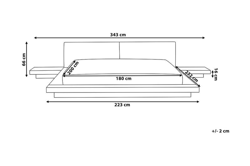 Vannseng Zen 180 | 200 cm - Tre | Natur - Møbler - Senger - Vannsenger