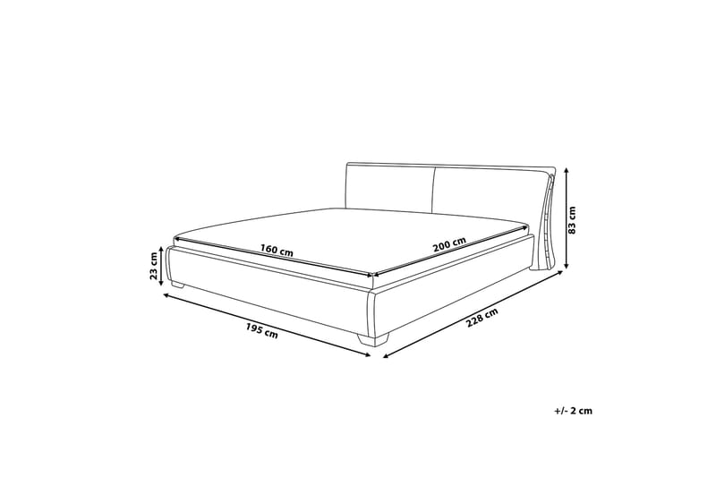 Vannseng Paris 160 | 200 cm - Grå - Møbler - Senger - Vannsenger