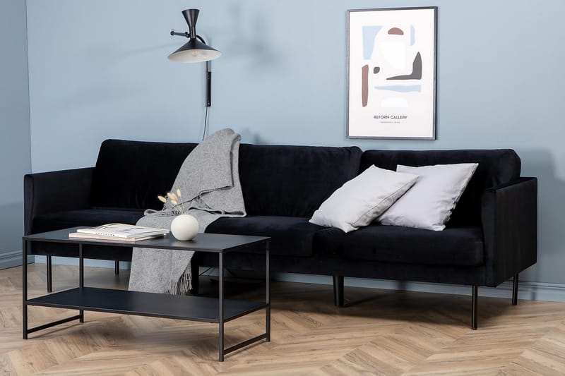 Zoom 3-seters Sofa - Svart - Møbler - Sofaer - 3 seter sofa