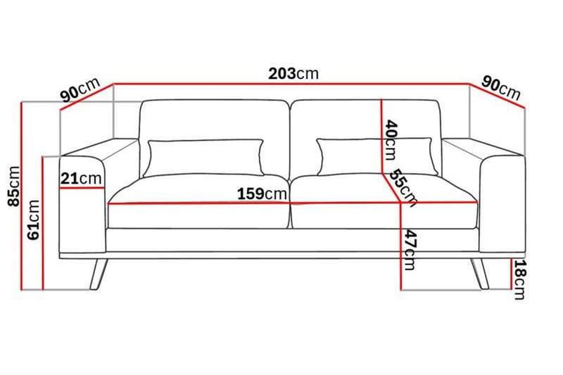 2-seter Sofa Haga Cordfløyel - Grå - Møbler - Sofaer - 2 seter sofa