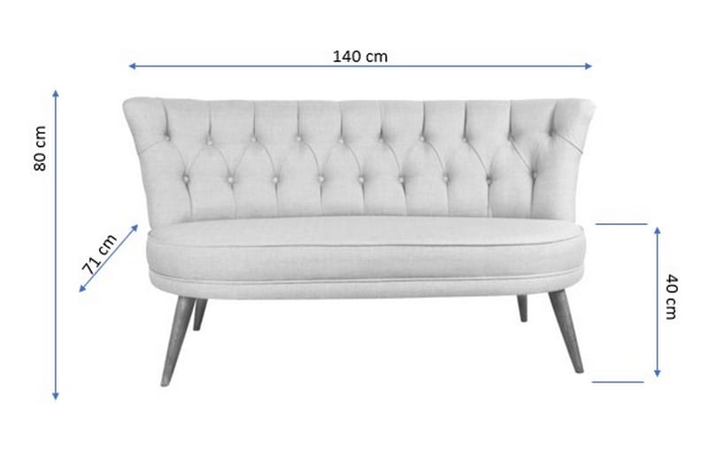 2-Seter Sofa Meecham - Grønn - Møbler - Sofaer - 2 seter sofa