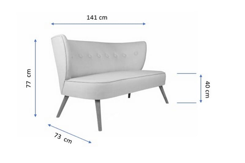 2-Seter Sofa Terriq - Beige - Møbler - Sofaer - 2 seter sofa