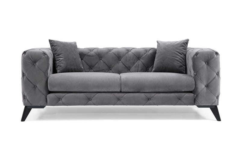 2-seters Sofa Canunda - Antrasitt / Svart - Møbler - Sofaer - 2 seter sofa