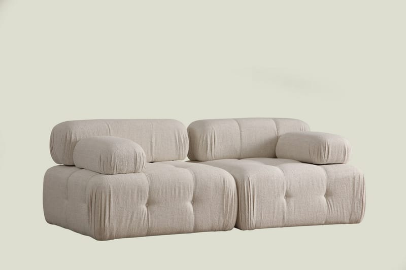 Boblende Sofa 2-seter Belgin - Lysebeige - Møbler - Sofaer - 2 seter sofa