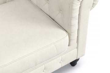 2-seter Sofa Chester Lyx - Beige Fløyel - Møbler - Sofaer - Chesterfield sofaer