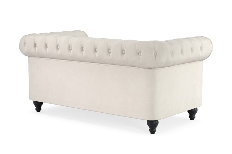 2-seter Sofa Chester Lyx - Beige Fløyel - Møbler - Sofaer - 2 seter sofa