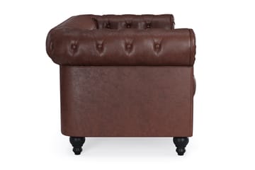 2-seter Sofa Chester Lyx - Mørk brun PU - Møbler - Sofaer - Chesterfield sofaer