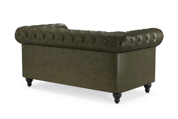 2-seter Sofa Chester Lyx - Mørkegrønn PU - Møbler - Sofaer - Chesterfield sofaer