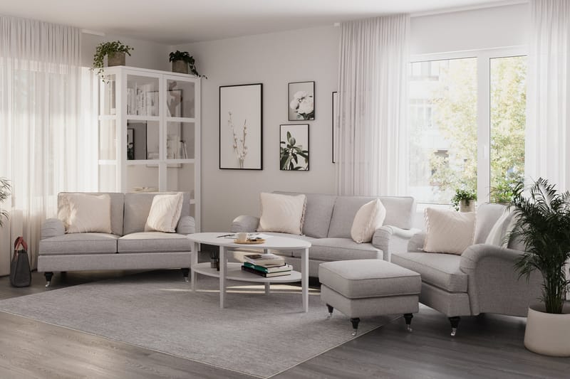 Oxford Classic 2-seters Sofa - Grå - Skinnsofaer - 4 seter sofa - Sofaer - Howard-sofaer - 3 seter sofa - Fløyelssofaer - 2 seter sofa - Howard sovesofa