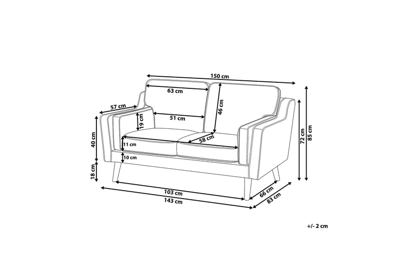 Sofa 2-4-seter Lokka - Grønn - Møbler - Sofaer - 2 seter sofa