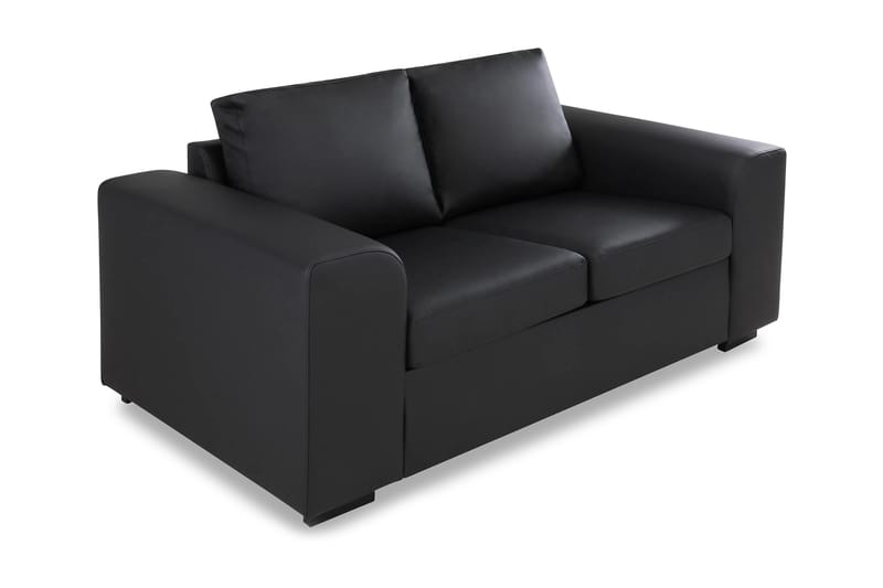 Sofa Alter 2-seter Kunstlær - Svart - Møbler - Sofaer - 2 seter sofa