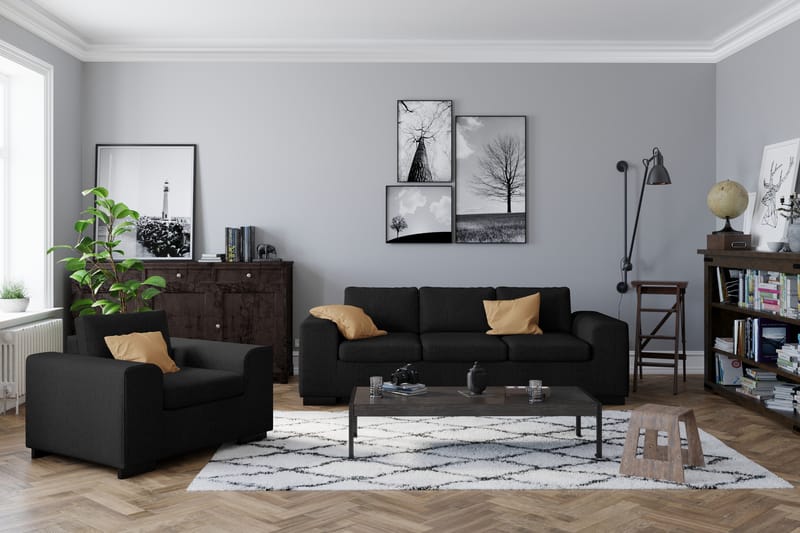 Sofa Alter 2-seter - Svart - M�øbler - Sofaer - 2 seter sofa