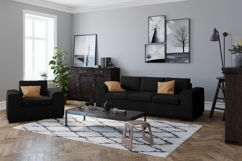 Sofa Alter 2-seter - Svart - Møbler - Sofaer - 2 seter sofa