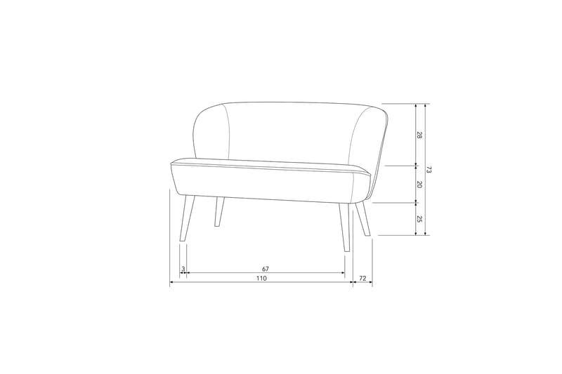 Sofa Asra 2-seter - Lilla - Møbler - Sofaer - 2 seter sofa