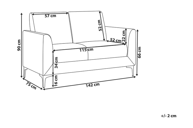 Sofa Fenes 2-4-seter - Blå - Møbler - Sofaer - 2 seter sofa