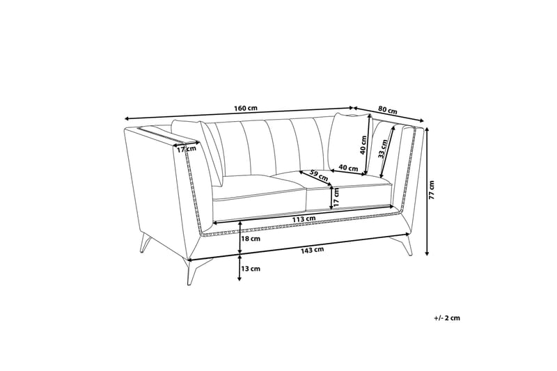 Sofa Gaula - Grå - Møbler - Sofaer - 2 seter sofa