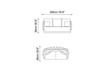 Sofa Glengarry 2-seters - Svart - Møbler - Sofaer - 2 seter sofa