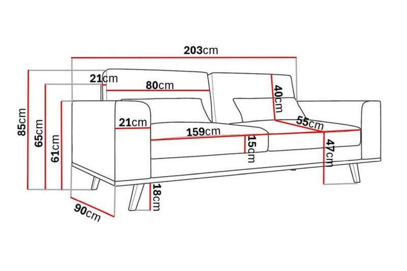 Sofa Haga 2-seter Lin - Brun - Møbler - Sofaer - 2 seter sofa