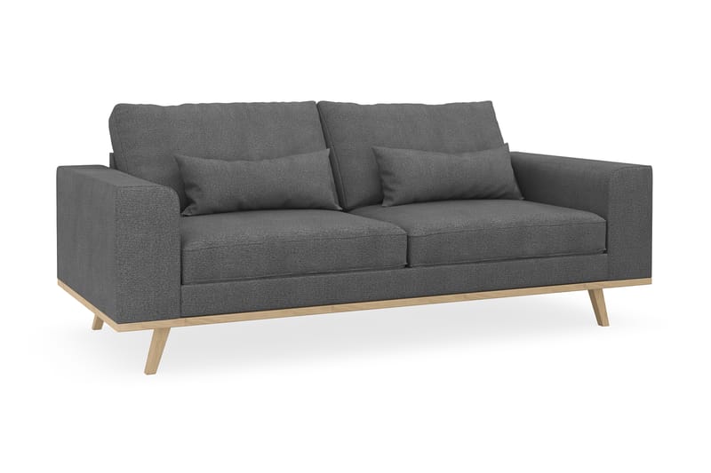 Sofa Haga 2-seter Lin - Grå - Møbler - Sofaer - 2 seter sofa