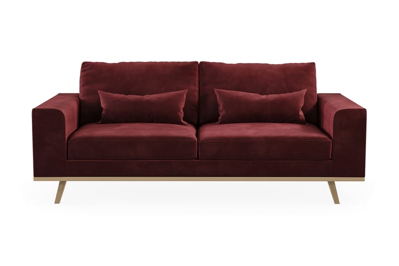 Sofa Haga 2-seter Lin - Rød - Møbler - Sofaer - 2 seter sofa