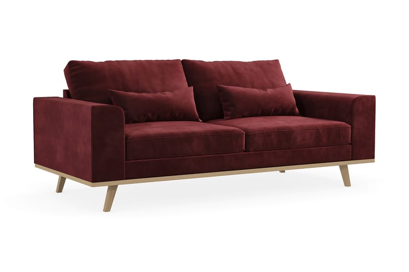 Sofa Haga 2-seter Lin - Rød - Møbler - Sofaer - 2 seter sofa