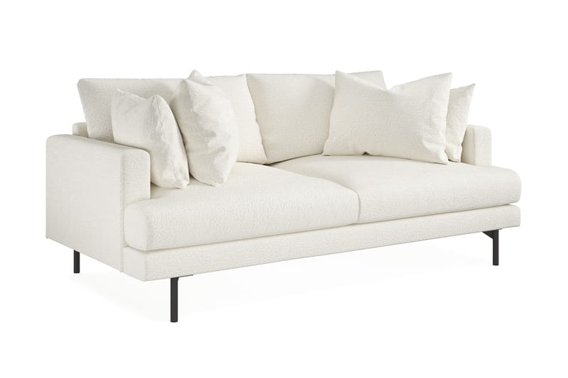 3-seter Sofa Armunia - Hvit Bouclé - Møbler - Sofaer - 3 seter sofa