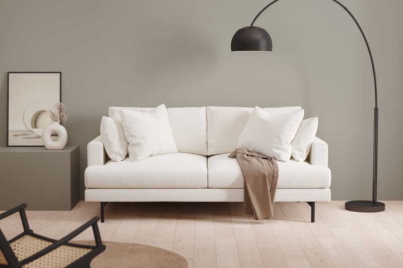 3-seter Sofa Armunia - Hvit Bouclé - Møbler - Sofaer - 3 seter sofa