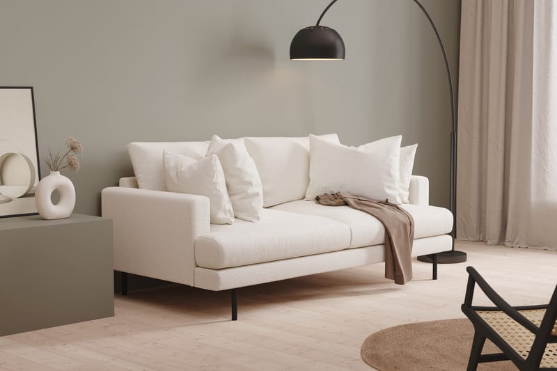 3-seter Sofa Armunia - Hvit Bouclé - Møbler - Sofaer - 3 seter sofa