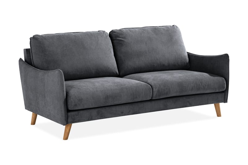 3-seter Sofa Colt Lyx - Mørkegrå/Eik - Møbler - Sofaer - 3 seter sofa