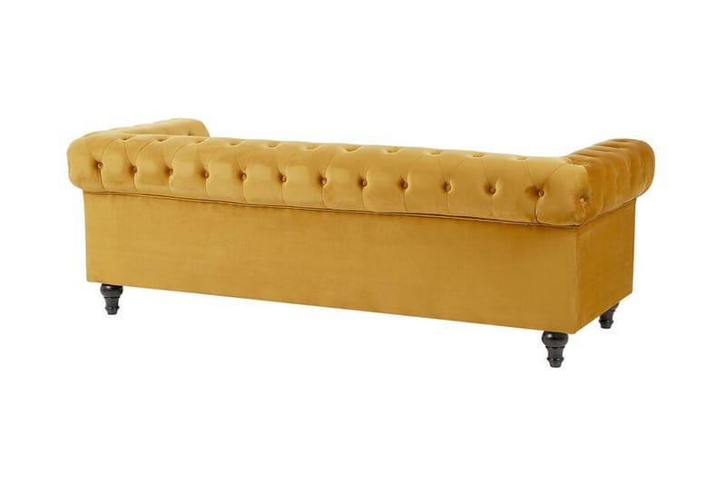 3-seter Sofa Feero - Gul/Fløyel - Møbler - Sofaer - 3 seter sofa