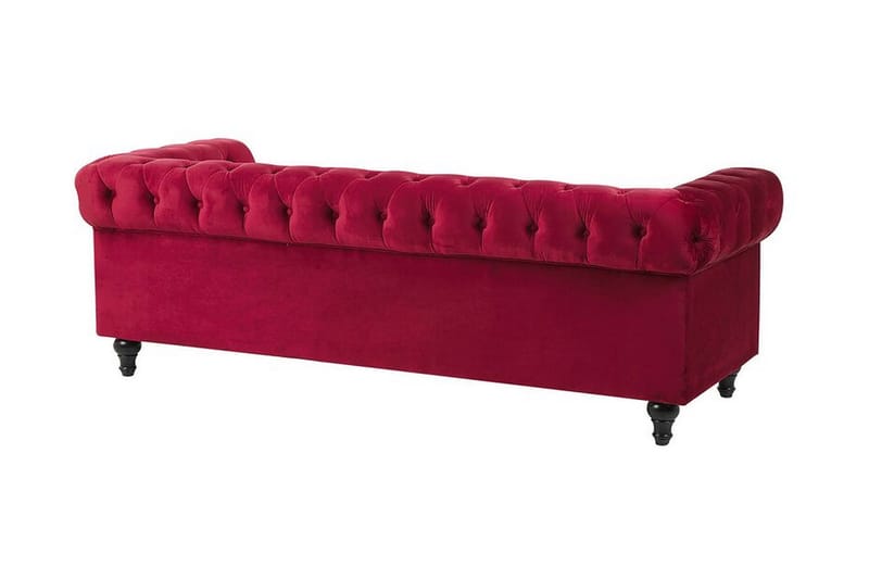 3-seter Sofa Feero - Rød/Fløyel - Møbler - Sofaer - 3 seter sofa