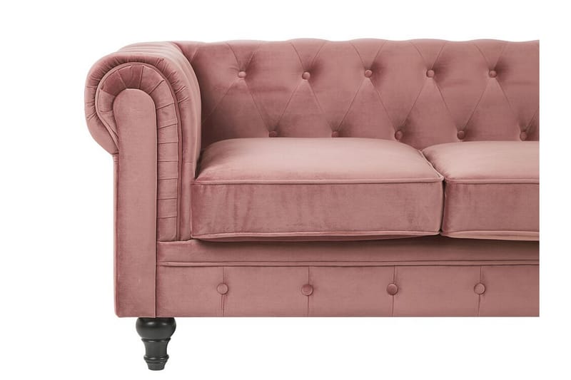 3-seter Sofa Feero - Rosa/Fløyel - Møbler - Sofaer - 3 seter sofa