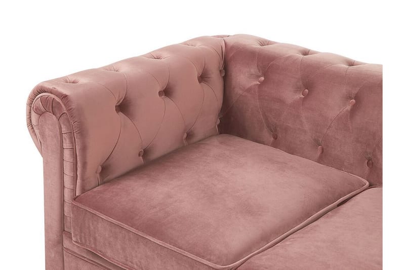 3-seter Sofa Feero - Rosa/Fløyel - Møbler - Sofaer - 3 seter sofa