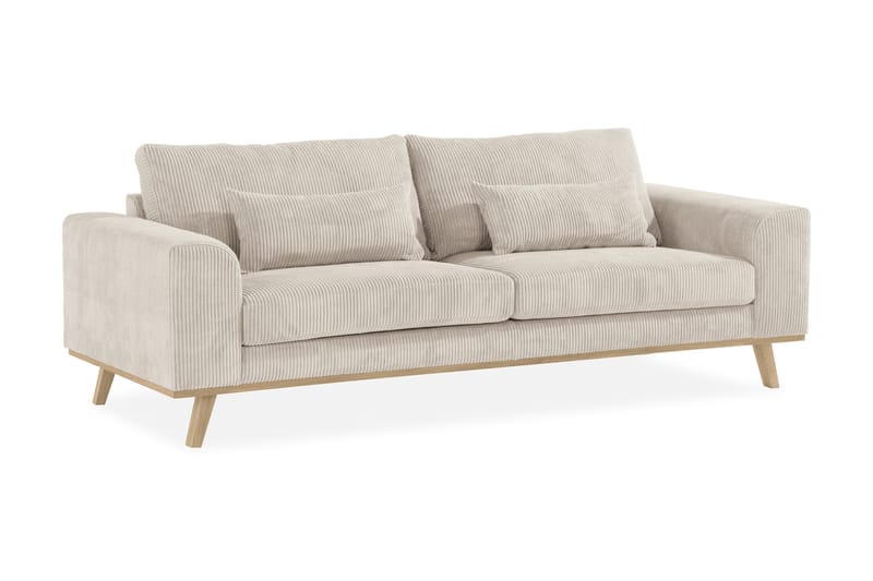 3-seter Sofa Haga Cordfløyel - Beige - Møbler - Sofaer - 3 seter sofa