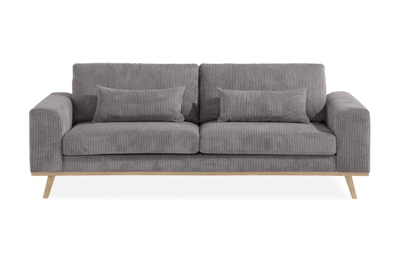 3-seter Sofa Haga Cordfløyel - Grå - Møbler - Sofaer - 3 seter sofa