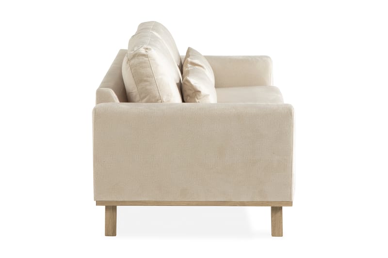 3-seter Sofa Haga Fløyel - Beige - Møbler - Sofaer - 3 seter sofa