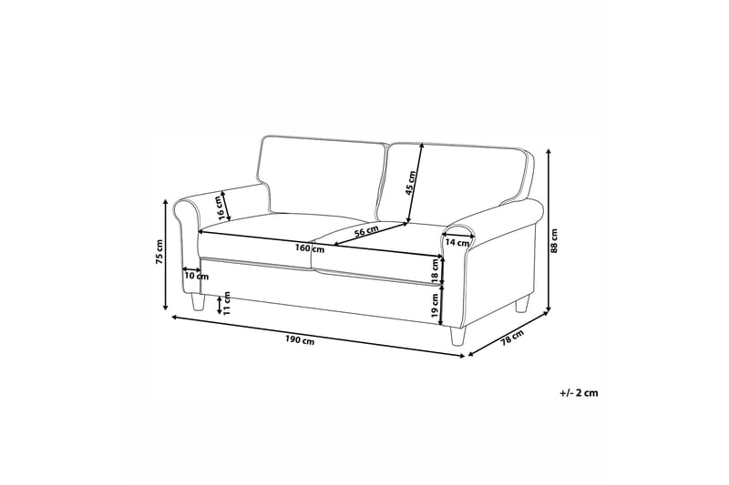 3-seter Sofa Warnstaff - Grå - Møbler - Sofaer - 3 seter sofa