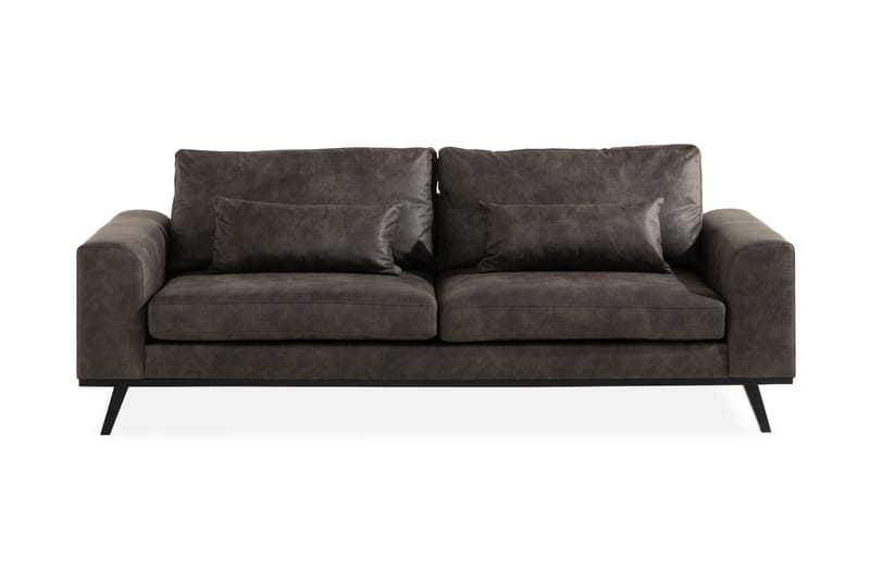 3-seters Haga Kunstlær - Mørkegrå - Møbler - Sofaer - 3 seter sofa