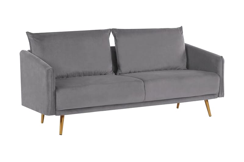 3-seters Sofa Aarsby - Fløyel/Grå - Møbler - Sofaer - 3 seter sofa