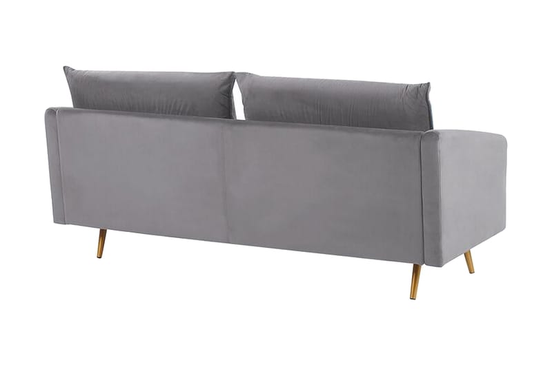 3-seters Sofa Aarsby - Fløyel/Grå - 3 seter sofa