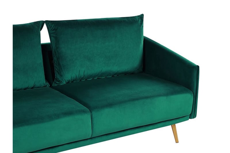 3-seters Sofa Aarsby - Fløyel/Grønn - Møbler - Sofaer - 3 seter sofa