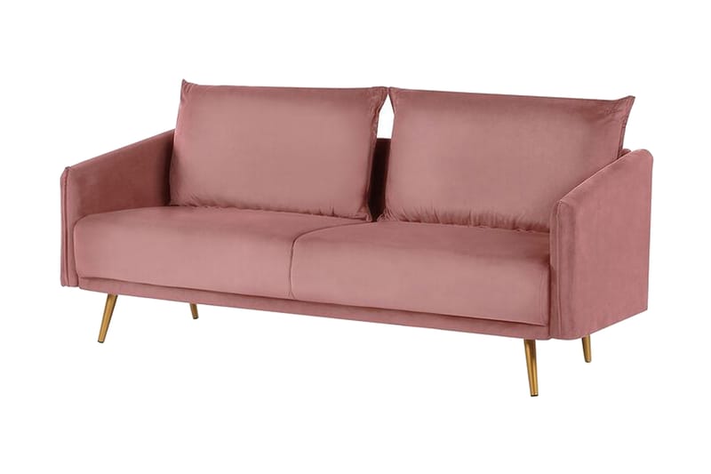 3-seters Sofa Aarsby - Fløyel/Rosa - Møbler - Sofaer - 3 seter sofa