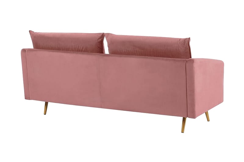 3-seters Sofa Aarsby - Fløyel/Rosa - Møbler - Sofaer - 3 seter sofa