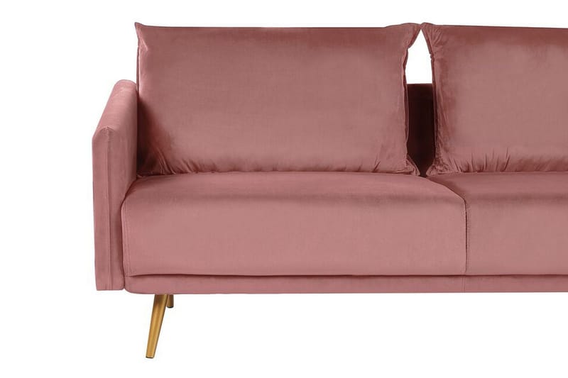 3-seters Sofa Aarsby - Fløyel/Rosa - Møbler - Sofaer - 3 seter sofa