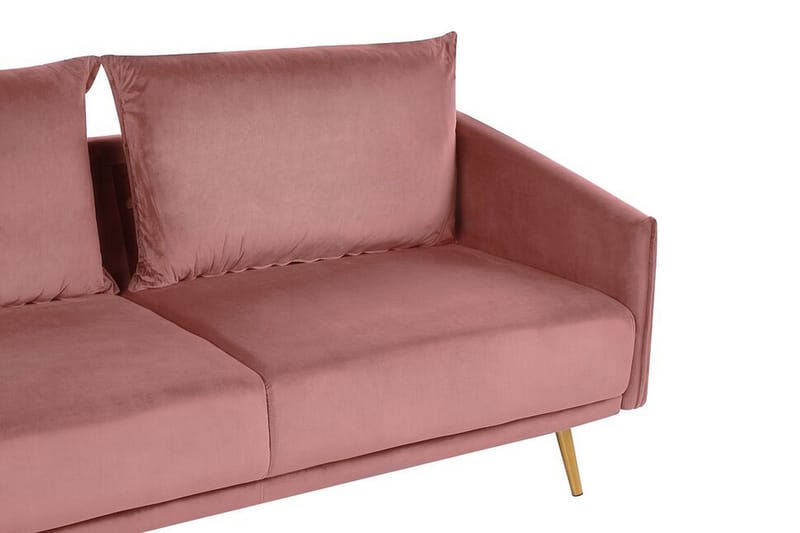 3-seters Sofa Aarsby - Fløyel/Rosa - Møbler - Sofaer - 3 seter sofa